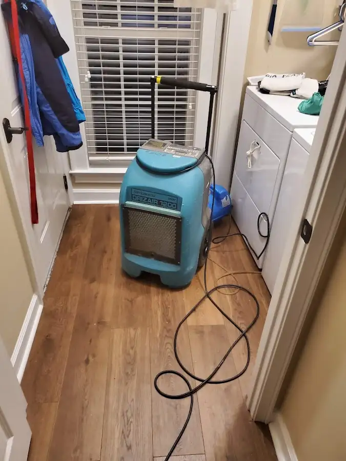 Commercial dehumidifier deployed for Flood Damage Cleanup in Thomas